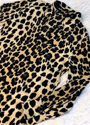 Стильное платье zara леопардовый принт свободного кроя7 фото