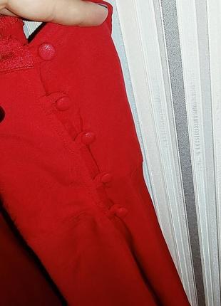 Красная майка- топ из вискозы new look 10-12  размер6 фото