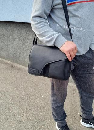 Мужская сумка на плечо натуральная кожа1 фото