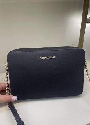 Сумка брендовая michael kors jet set large crossbody кожа оригинал на подарок