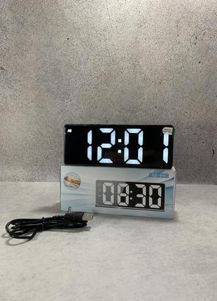 Електронний настільний годинник sz-810 з будильником і термометром чорний