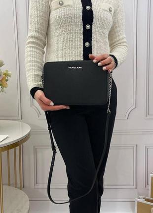 Сумка брендовая michael kors jet set large crossbody кожа оригинал на подарок3 фото