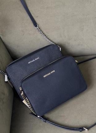 Сумка брендова michael kors jet set large crossbody шкіра оригінал на подарунок