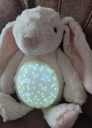 Мягкая игрушка ночник музыка свет зайка4 фото