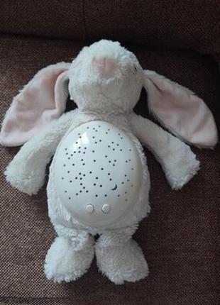 Мягкая игрушка ночник музыка свет зайка2 фото