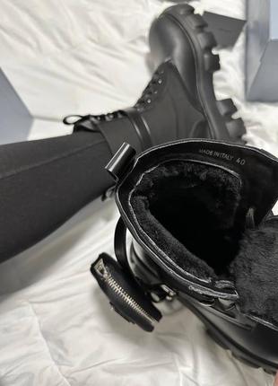 Prada boots premium zip pocket black4 фото