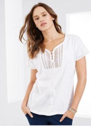 Очаровательная белая блуза с вышивкой, 100хлопок