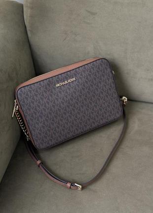 Сумка брендова michael kors jet set large logo crossbody оригінал на подарунок