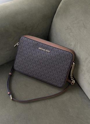 Сумка брендовая michael kors jet set large logo crossbody оригинал на подарок2 фото