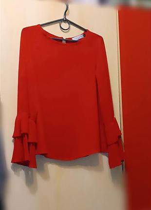 Блуза красная1 фото