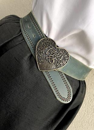 Кожаный зеленый пояс, ремень с пряжкой tommy hilfiger