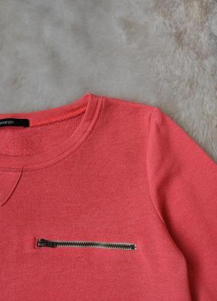 Розовый оранжевый неоновый свитшот джемпер кофта на байке свитер батал большого размера9 фото