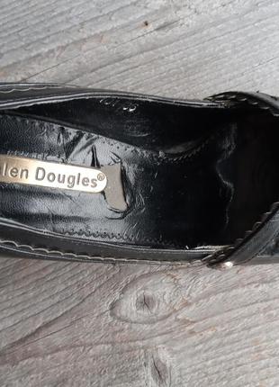 Уценка черные кожаные туфли лодочки на шпильке классические на каждый день с леопардовым принтом4 фото