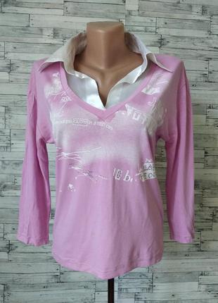 Сорочка обманка жіноча рожева з білим3 фото
