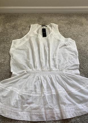 Нова біла бавовняна італійська бохо сорочка блуза stefanel l4 фото