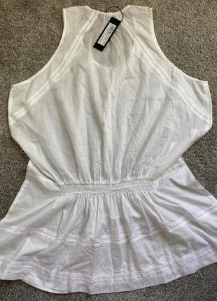 Нова біла бавовняна італійська бохо сорочка блуза stefanel l5 фото
