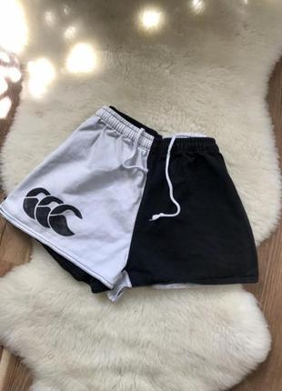 Джинсовые черно белые шорты canterbury harlequin short black/white спортивные шортики коттон3 фото