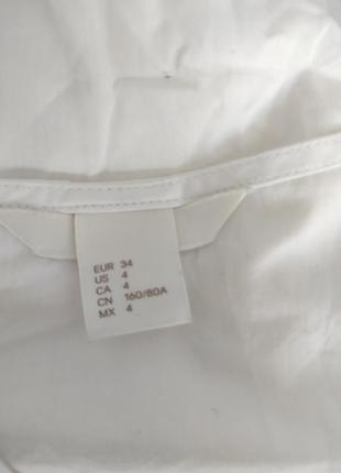 Біла сорочка белая рубашка на запах с поясом от h&amp;m4 фото