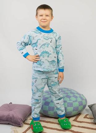 Легка піжама бавовняна з динозаврами, дино, літаки4 фото