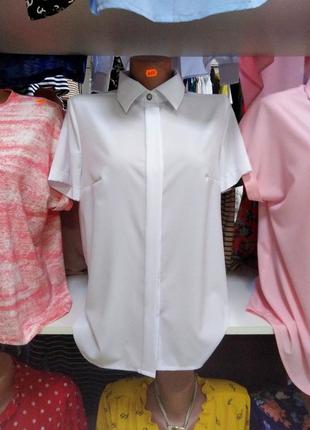 Белая классическая блузка1 фото