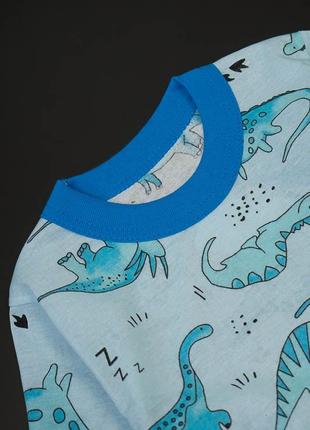 Легка піжама бавовняна з динозаврами, дино, лёгкая хлопковая пижама6 фото