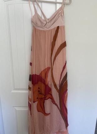 Вечернее длинное платье сарафан дизайнерская итальянская шелковая шелковая шелковая шелк patrizia pepe 443 фото