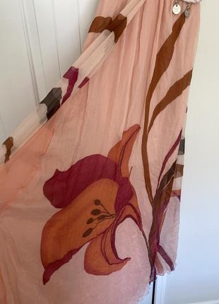 Вечернее длинное платье сарафан дизайнерская итальянская шелковая шелковая шелковая шелк patrizia pepe 445 фото