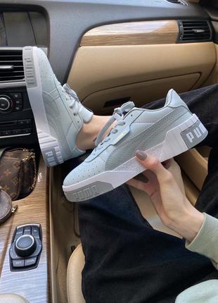 Кроссовки puma cali женские кожаные пума белые кросівки пума калі спорт білі шкіра nike air inside 1 white кожа adidas samba