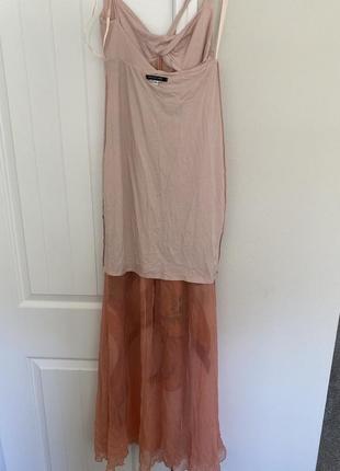 Вечернее длинное платье сарафан дизайнерская итальянская шелковая шелковая шелковая шелк patrizia pepe 447 фото