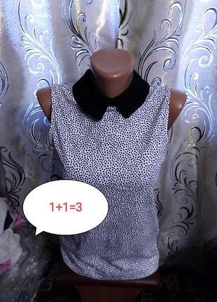 1+1=3 стильна бавовняна блуза з комірцем new look