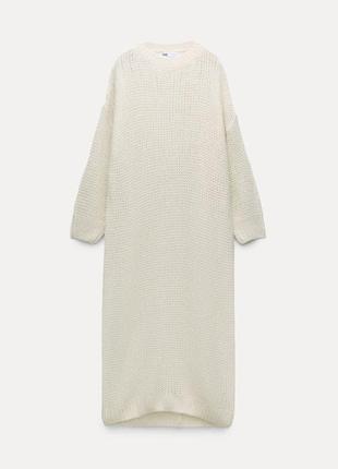 Ажурное трикотажное платье с альпаковой шерстью6 фото