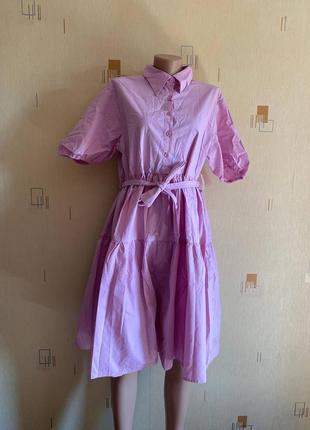 Новое хлопковое платье с поясом из taobao3 фото