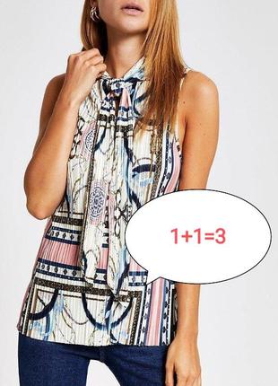 1+1=3 цікава блуза-плісе з шарфиком river island