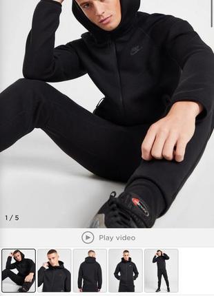 Спортивный костюм nike tech fleece full zip hoodie размер м