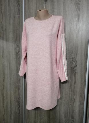 Трикотажное теплое платье 5