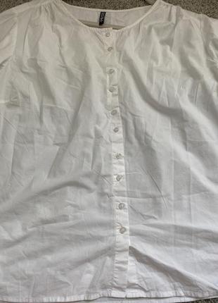 Нова великий розмір біла бавовняна сорочка блуза  pieces 56-60 (54) данія3 фото