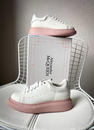 Кроссовки alexander mcqueen женские кожаные nike air force 1 черные3 фото