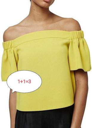 1+1=3 стильна блуза з відкритими плечима topshop