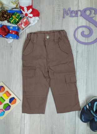 Брюки карго для мальчика beware of the pirates штаны цвет коричневый размер 80 (1 год/ 12 месяцев)1 фото