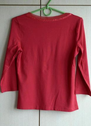 Блузка трикотажна віскозна червона m&s розмір 10( м )2 фото
