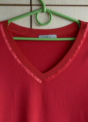 Блузка трикотажна віскозна червона m&s розмір 10( м )3 фото