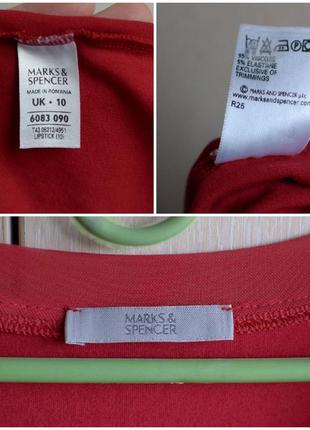 Блузка трикотажна віскозна червона m&s розмір 10( м )6 фото