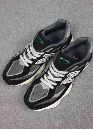 Круті кросівки new balance 9060 black grey  замшевые демисезонные кроссовки нью беланс 9060 чёрные  с серым и бежевым8 фото