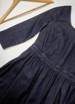 Платье женское синяя джинсовая клешь от бренда benetton2 фото