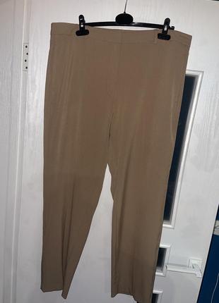 Шикарні брюки колір кемел m&s р 18 /461 фото