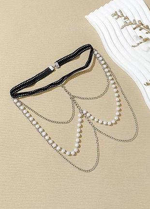 Гартер, браслет на бедро, браслет на ногу, цепочка на ногу6 фото