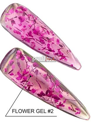 Гель для дизайна ногтей с сухоцветами crooz flower fairy gel №2 фуксия, 5 мл