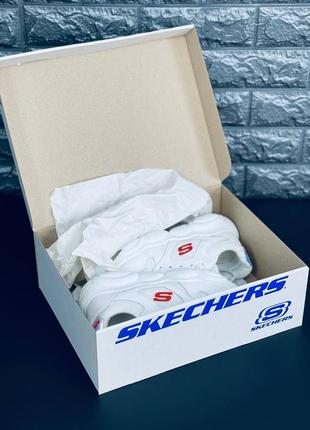 Женские кроссовки skechers белые текстиль кроссовки скечерс8 фото