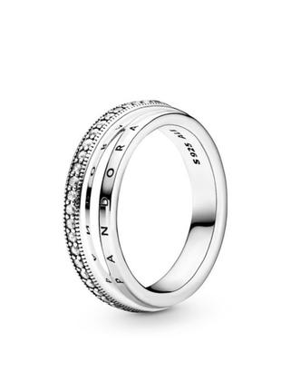 Каблеск кольцо колечко кольцо серебро пандора pandora silver s925 ale с биркой 925 паве1 фото
