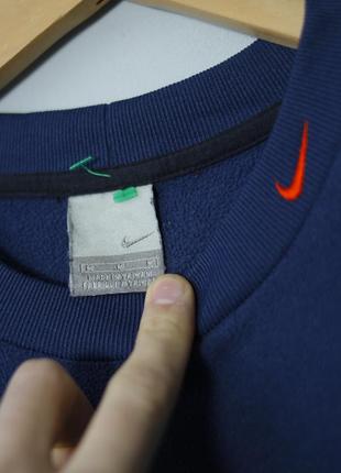 Nike vintage 90s 00 флиска кофта флисовая мужская синяя свуш swoosh винтаж винтажная найк oakley champion adidas billabong y2k свитшот свитер6 фото